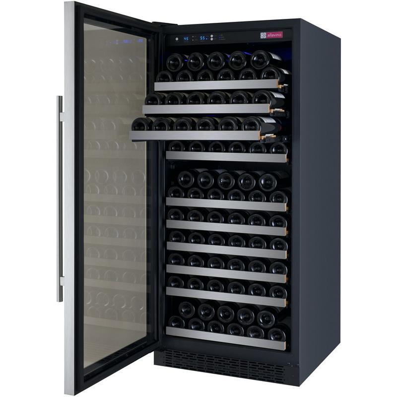 Allavino 128 Bottle Single Zone Stainless Steel Wine Refrigerator
