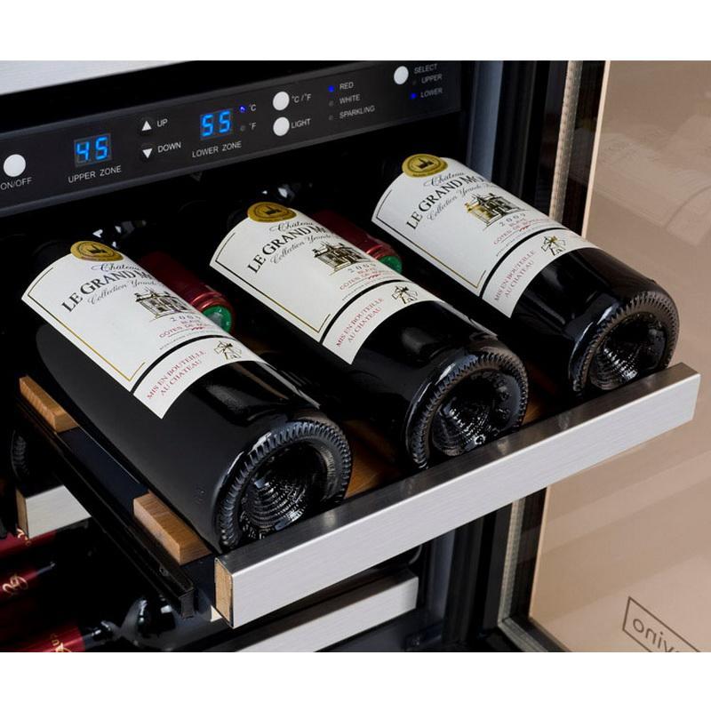 Allavino Bottle/88 Can Dual Zone Stainless Steel Wine Refrigerator/Beverage Center
