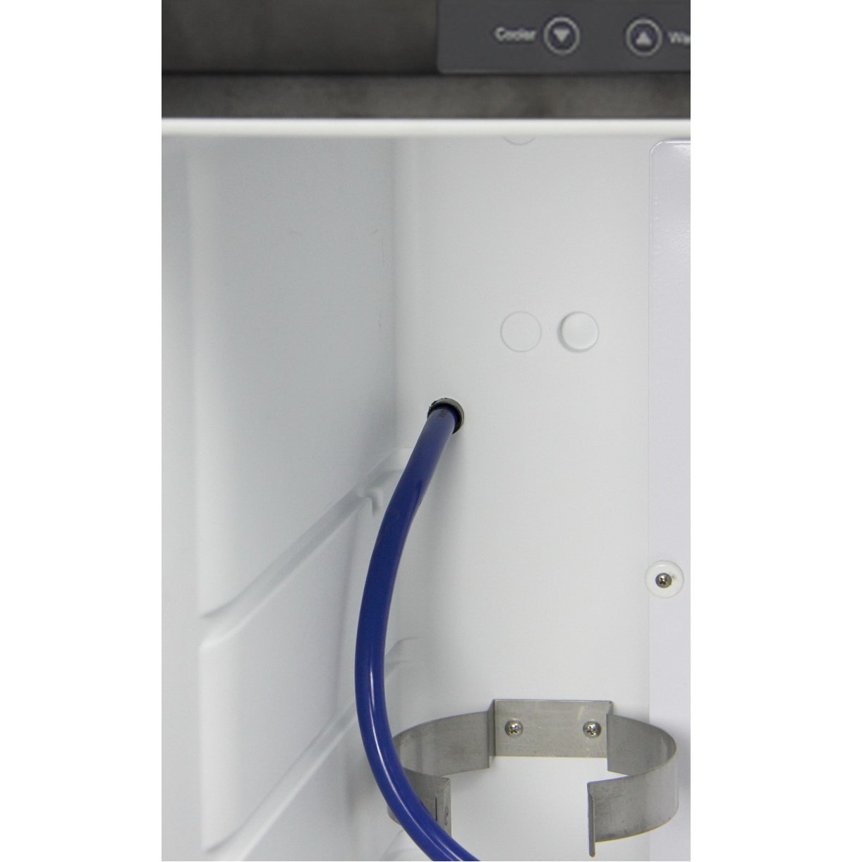 Kegco One Tap Faucet Digital Temperature Kegerator - Black Cabinet with Black Stainless Steel Door