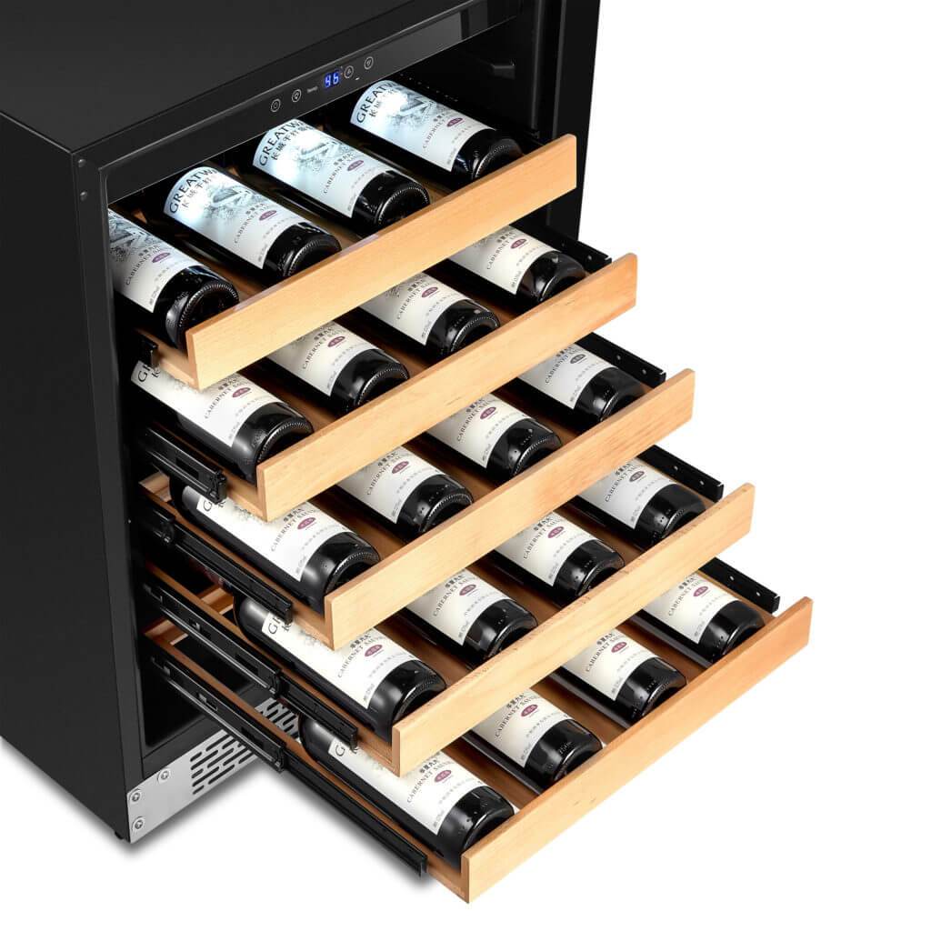 Whynter 24″ Built-In Stainless Steel 54 Bottle Wine Refrigerator Cooler BWR-541STS