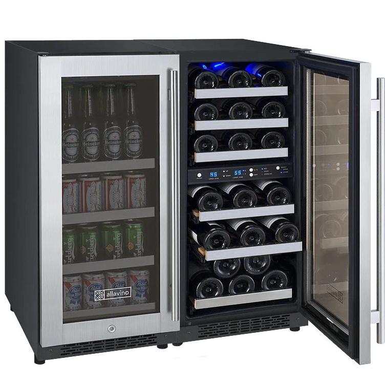 Allavino Flexcount Bottle/88 Side by Side Dual-Zone Wine and Beverage Center
