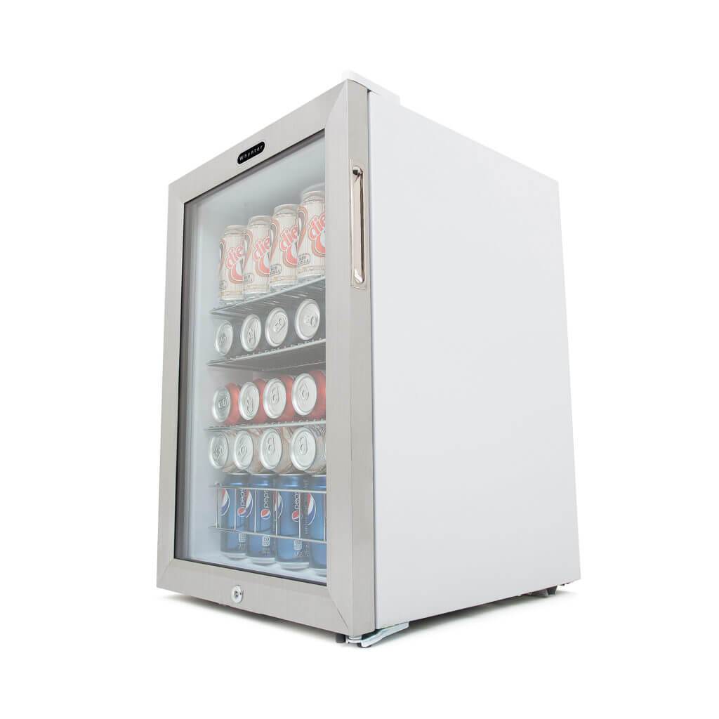 Whynter Beverage Refrigerator With Lock – Stainless Steel 90 Can Capacity BR-091WS