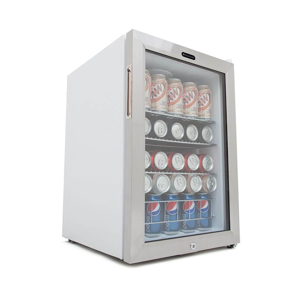 Whynter Beverage Refrigerator With Lock – Stainless Steel 90 Can Capacity BR-091WS