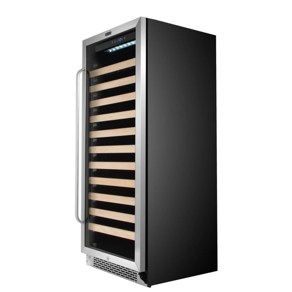 Whynter 100 Bottle Built-in Stainless Steel Compressor Wine Refrigerator with Display Rack and LED display BWR-1002SD