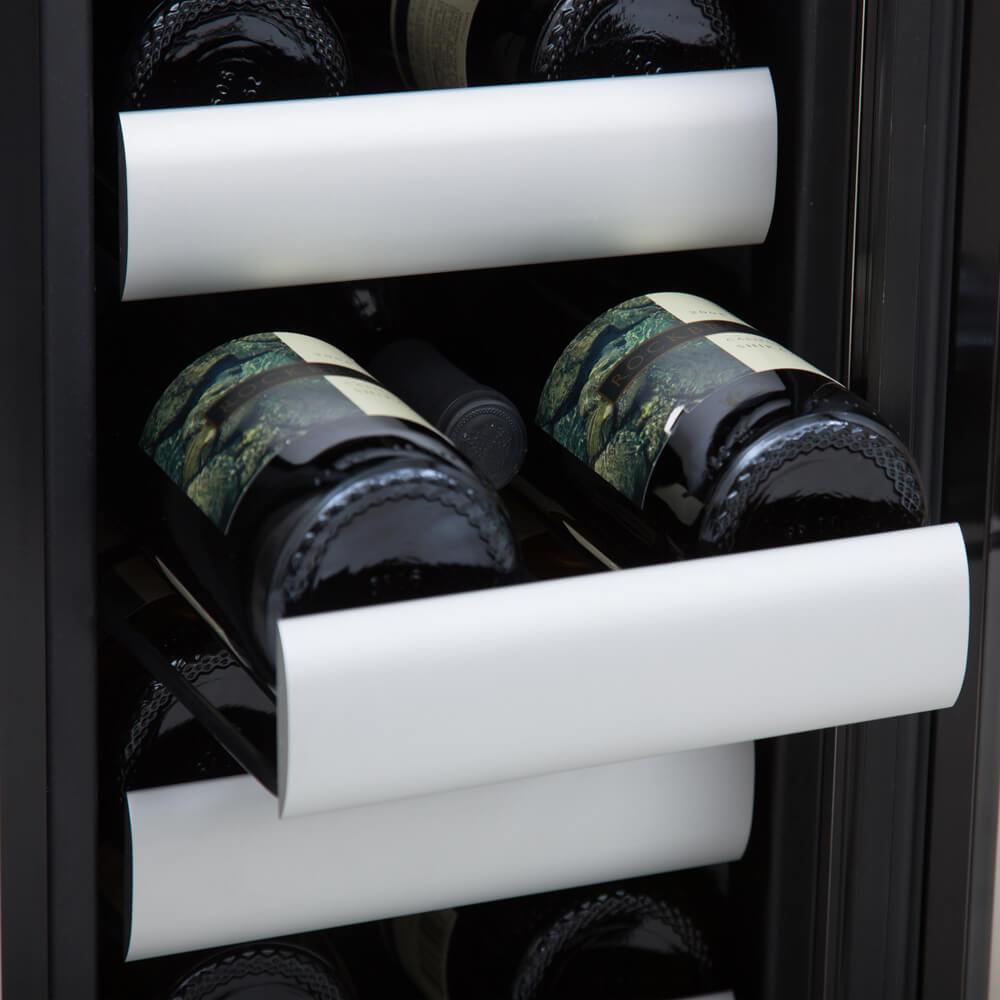 Whynter Elite 40 Bottle Seamless Stainless Steel Door Dual Zone Built-in Wine Refrigerator BWR-401DS