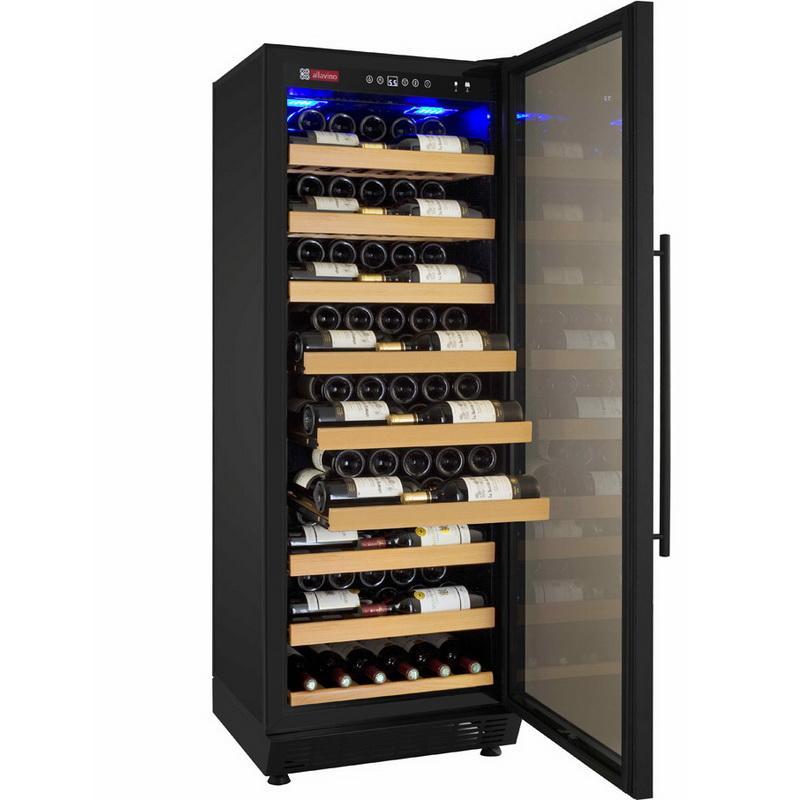 Allavino 99 Bottle Single Zone Black Right Hinge Wine Refrigerator