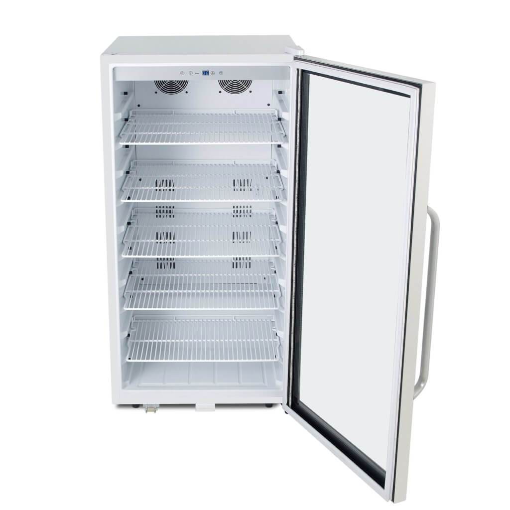 Whynter Freestanding 8.1 cu. ft. Stainless Steel Commercial Beverage Merchandiser Refrigerator with Superlit Door and Lock – White  CBM-815WS