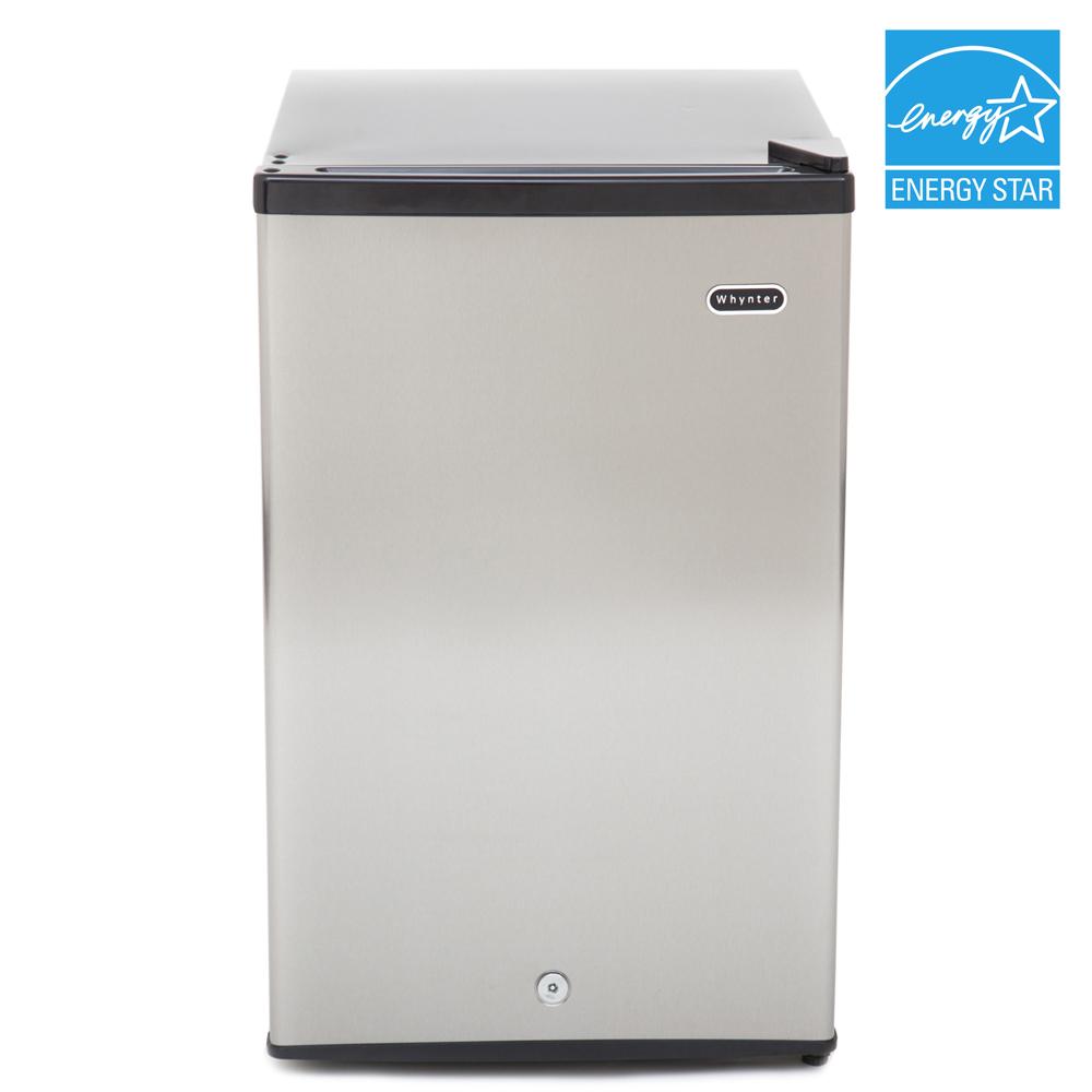 Whynter 2.1 cu. ft. Energy Star Stainless Steel Upright Freezer with Lock CUF-210SS