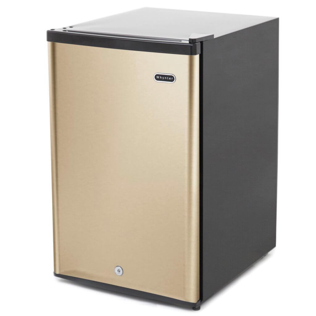 Whynter 2.1 cu.ft Energy Star Upright Freezer with Lock in Rose Gold CUF-210SSG