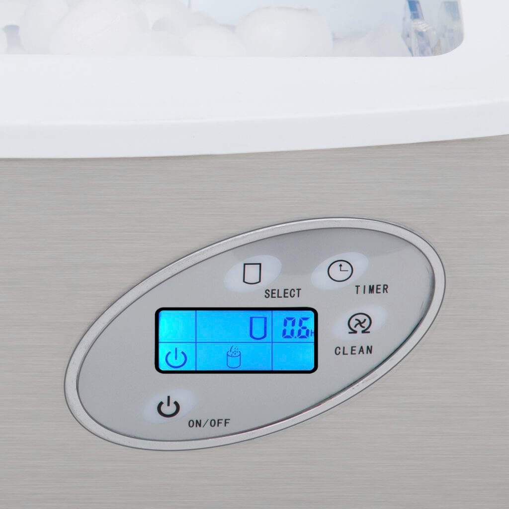 Whynter Portable Ice Maker with 49lb Capacity Stainless Steel with Water Connection IMC-491DC