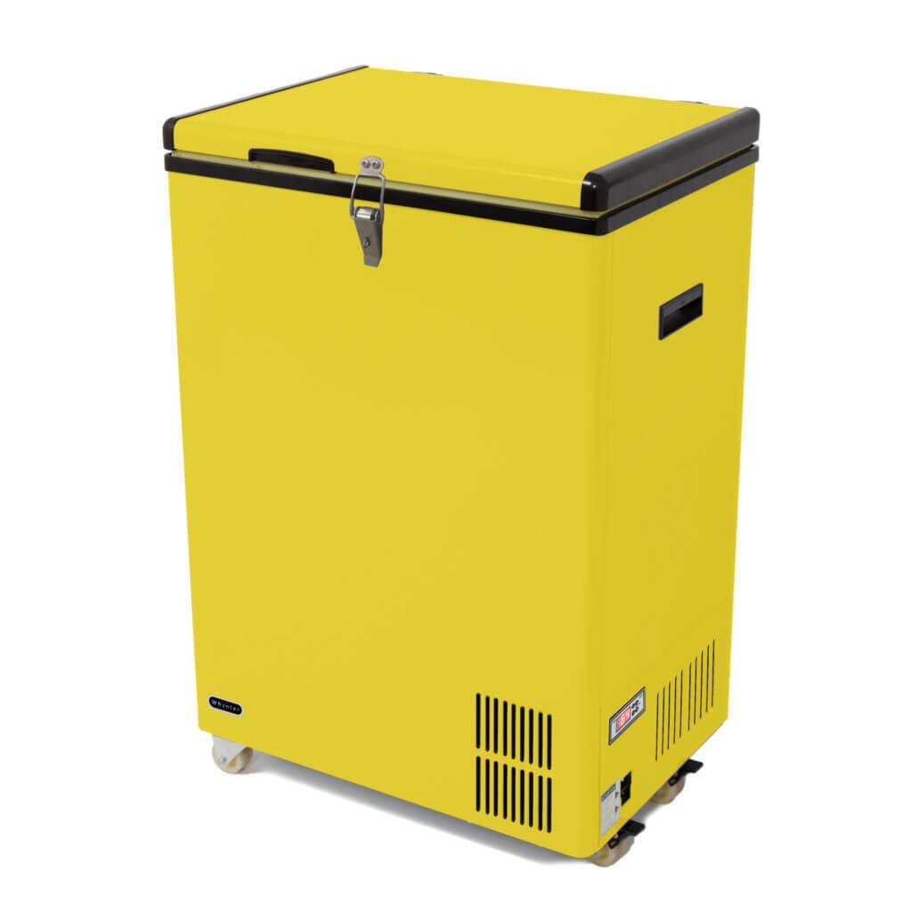 Whynter 95 Quart Portable Wheeled Refrigerator / Freezer with Door Alert and 12v Option Limited Edition Yellow FM-951YW