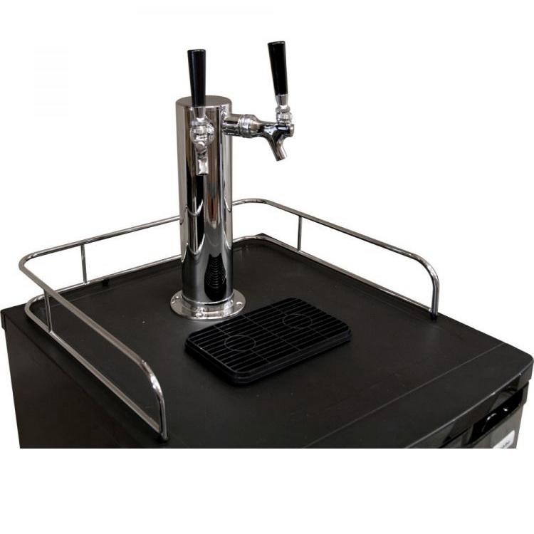 Kegco Home Brew Double-Faucet Kegerator with Black Cabinet and Door