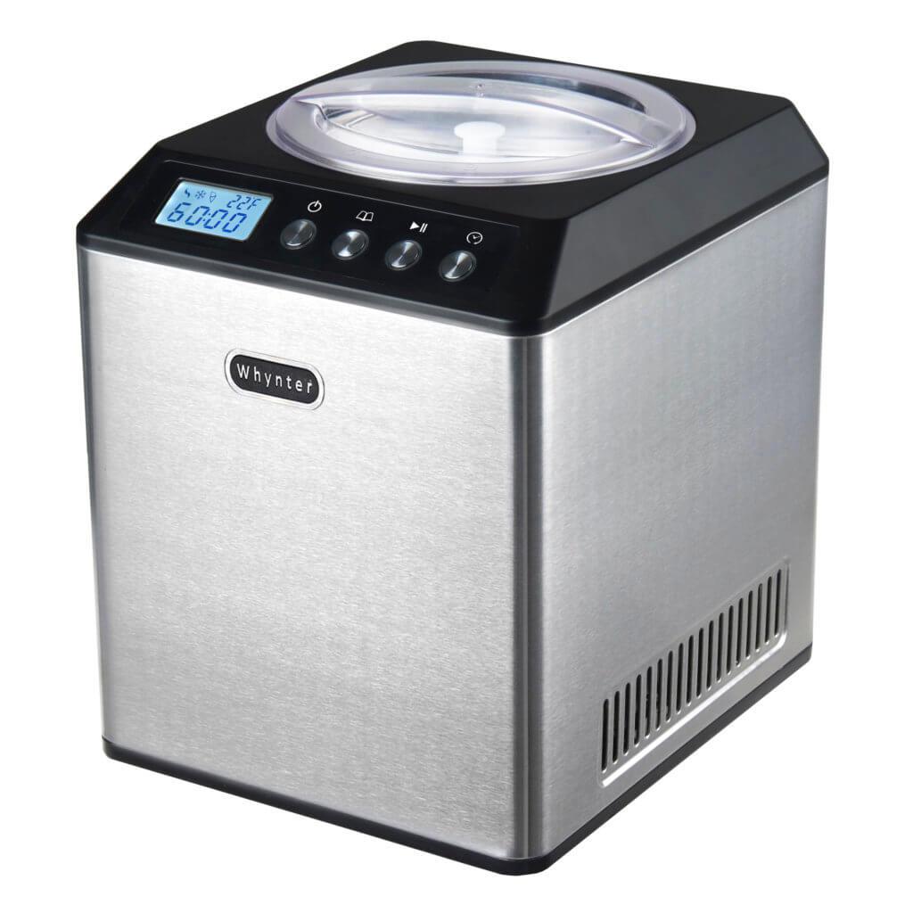 Whynter ICM-15LS Automatic Ice Cream Maker 1.6 Quart Capacity Stainless  Steel, with Built-in Compressor, no pre-Freezing, LCD Digital Display,  Timer