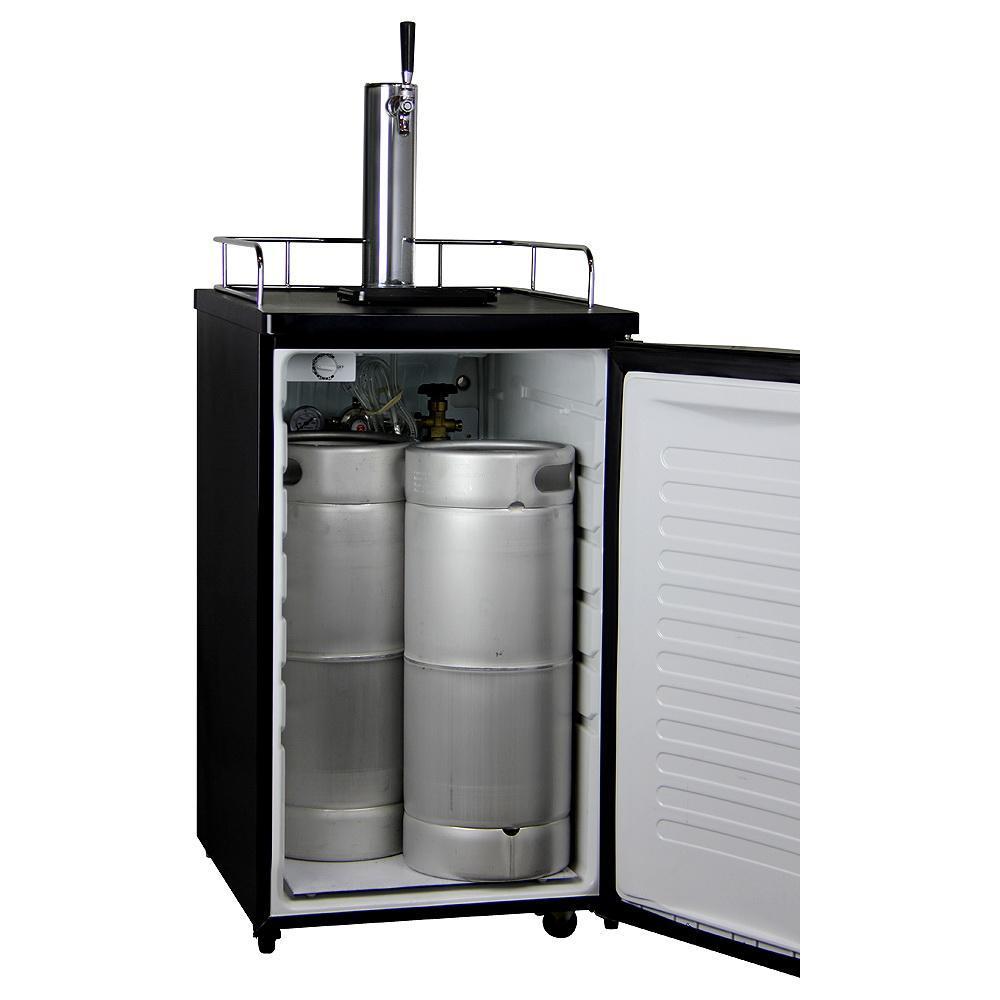 Kegco Javarator Cold-Brew Coffee Dispenser with Black Cabinet and Door