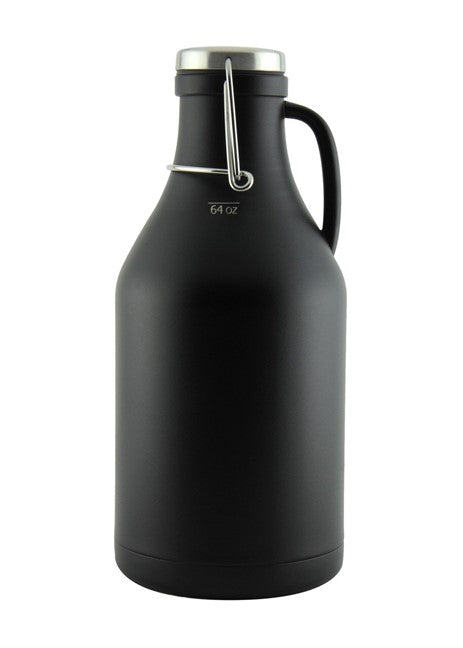THE GRIZZLY - 64 OZ DOUBLE WALL STAINLESS STEEL FLIP TOP BEER GROWLER