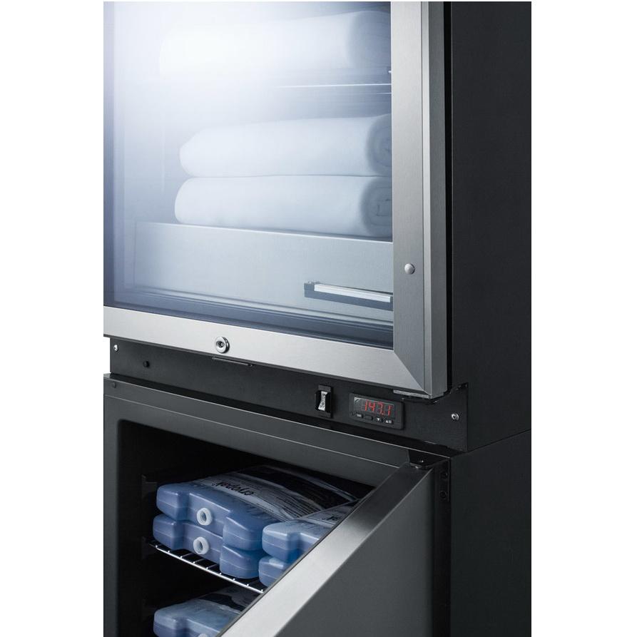 Summit FRBW51 Upper Warming Cabinet and Lower All-Freezer