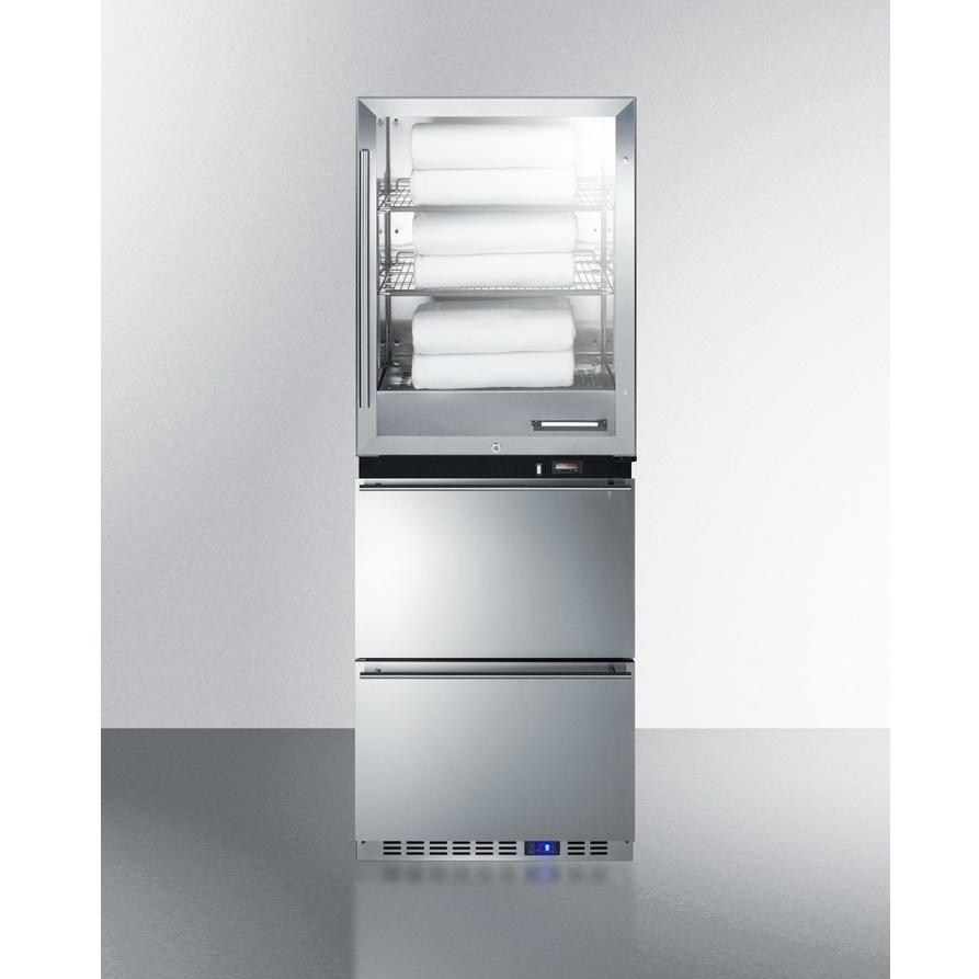 Summit FRBW52D Upper Warming Cabinet And Lower All-Freezer