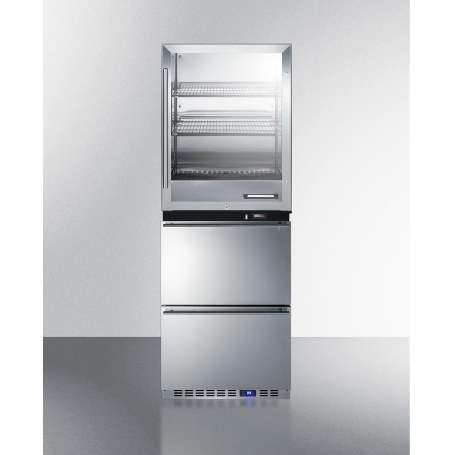 Summit RFBW62D Upper Warming Cabinet And Lower All-Refrigerator
