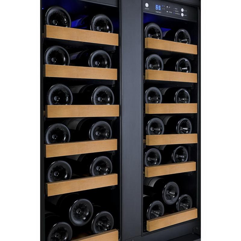 Allavino 36 Bottle Dual Zone Black Wine Refrigerator