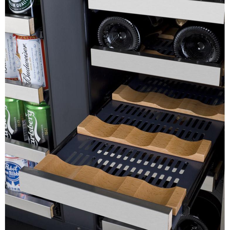 24" Wide FlexCount II Tru-Vino 18 Bottle/66 Cans Dual Zone Stainless Steel Wine Refrigerator/Beverage Center