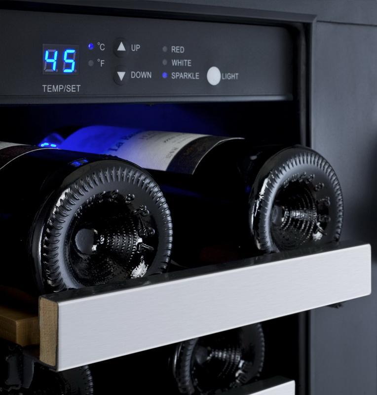 Allavino 36 Bottle Dual Zone Stainless Steel Wine Refrigerator