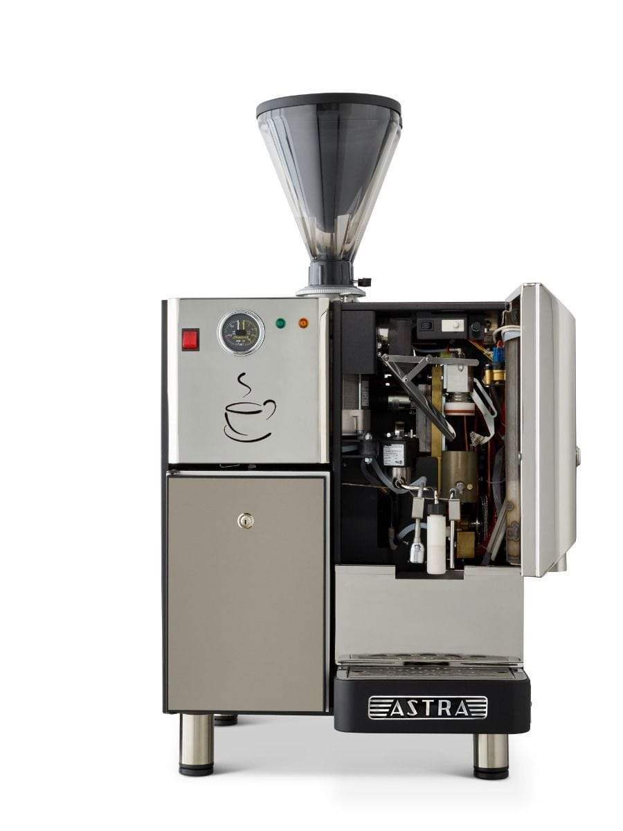 Astra Espresso Machines Astra Super Automatic Espresso Machine, Double Hopper with Refrigerator, 110V SM-222-1