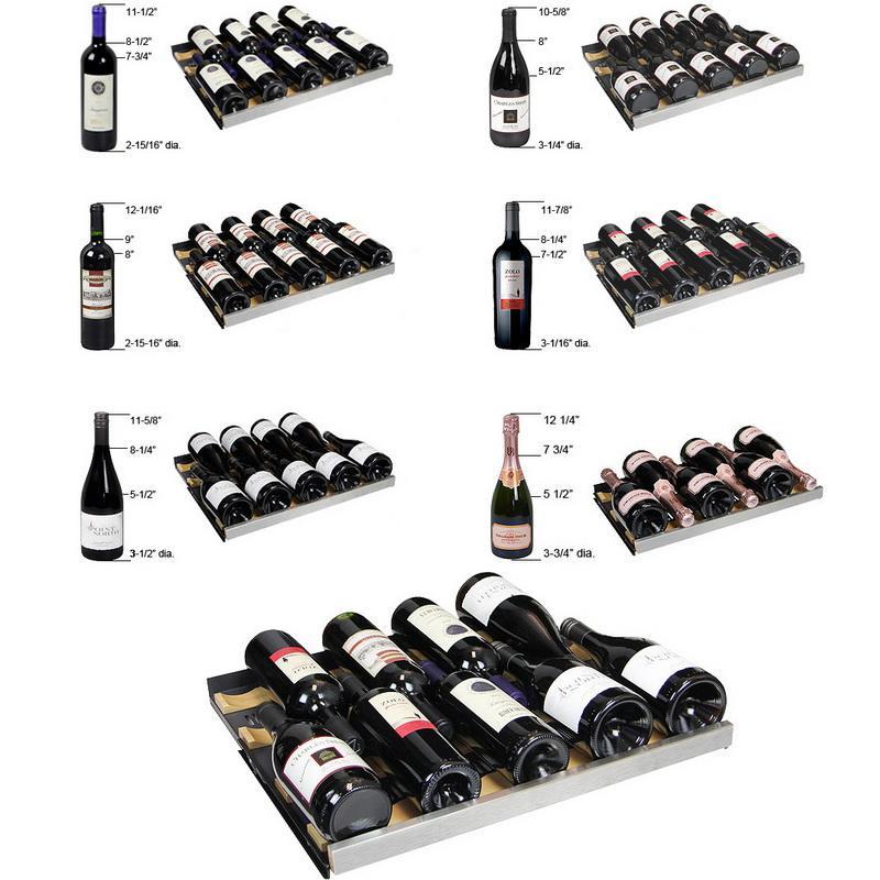 Allavino 177 Bottle Single Zone Stainless Steel  Wine Refrigerator
