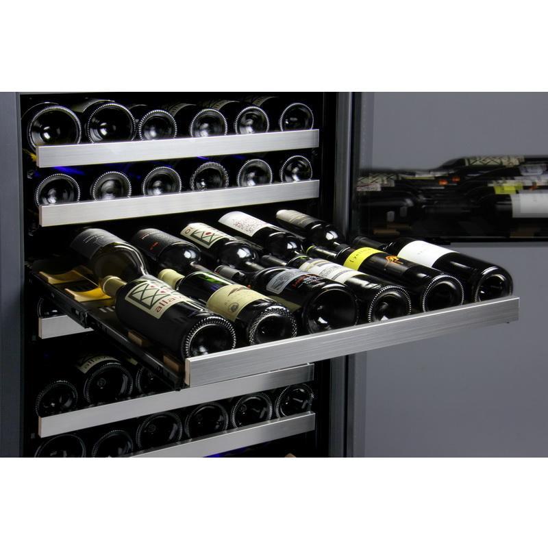 Allavino 249 Bottle Three Zone Stainless Steel Side-by-Side Wine Refrigerator