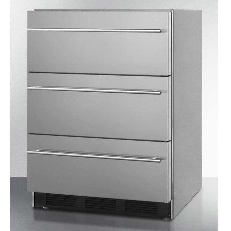 Summit SP6DSSTB7Thin Automatic Defrost Built-In Undercounter