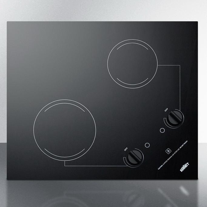 Summit CR2B223G Easy Clean Up Electric Cooktop