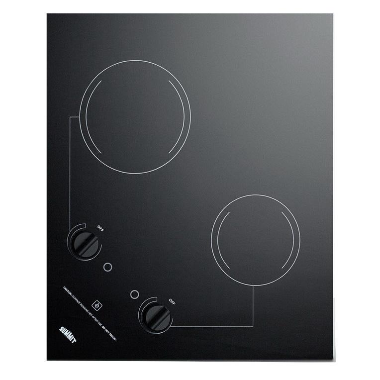 Summit CR2B223G Easy Clean Up Electric Cooktop