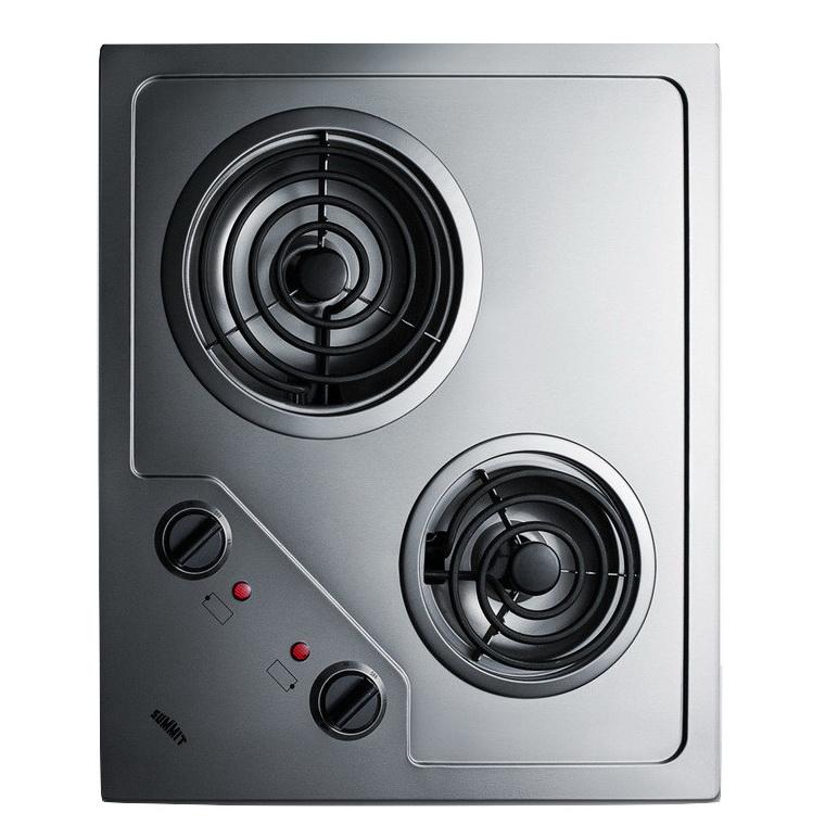 Summit CR2B224S Stainless Steel Electric Cooktop