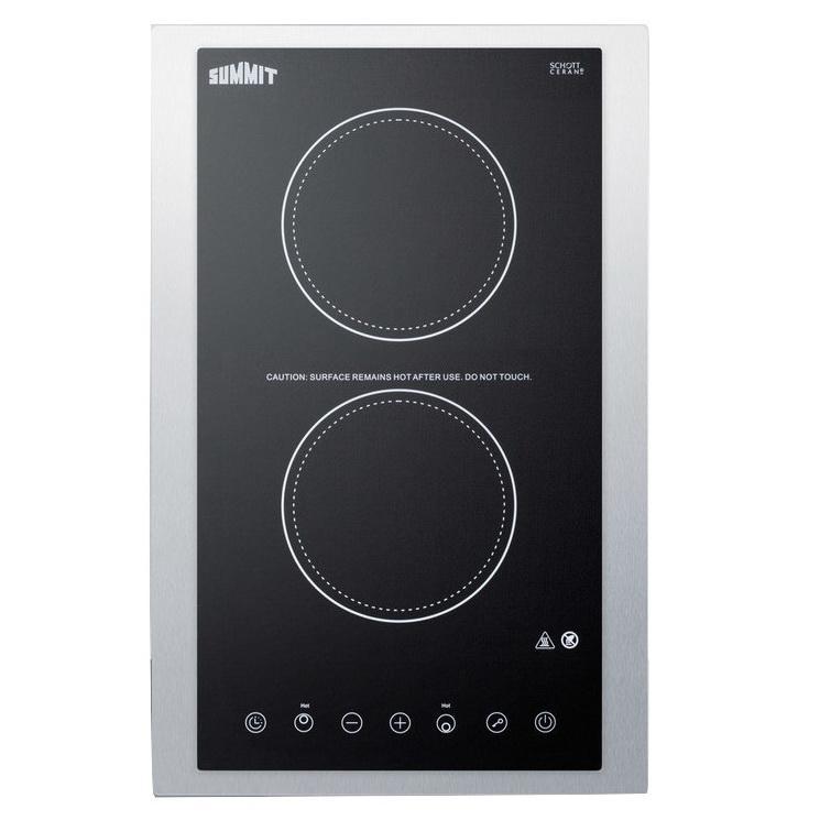 Summit CR2B15T1BTK15 Smooth-top Radiant Electric Cooktops