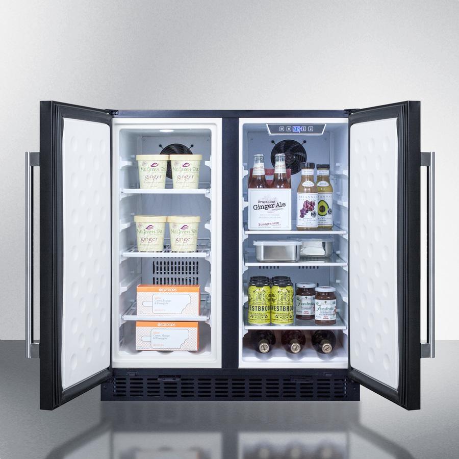 Summit FFRF3070B Flexible Design All-in-one Side-by-side Refrigerator-freezer