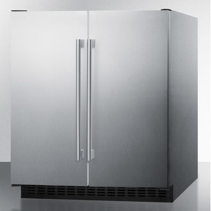 Summit FFRF3075WCSS User-friendly Features All-in-one Side-by-side Refrigerator-freezer