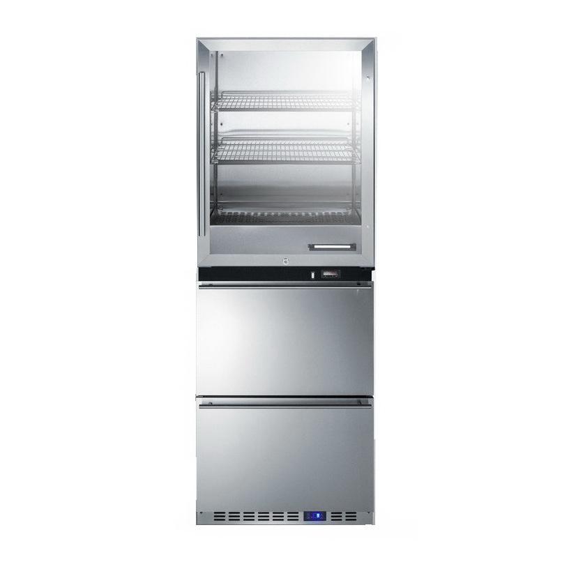 Summit FRBW51 Upper Warming Cabinet and Lower All-Freezer