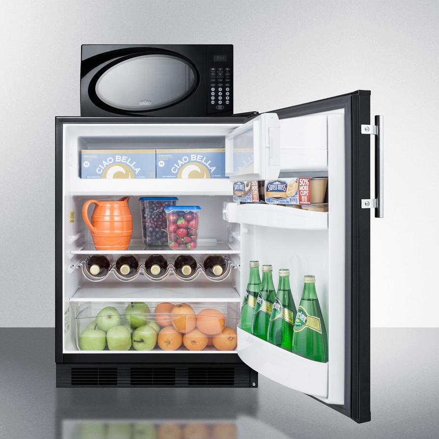 Summit MRF663B Combination Refrigerator-Freezer-Microwave