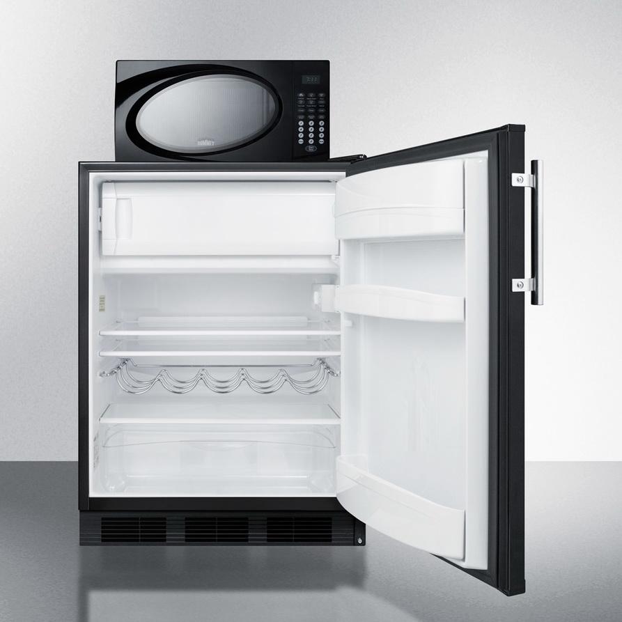 Summit MRF663B Combination Refrigerator-Freezer-Microwave