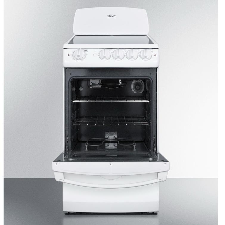 Summit REX205W Full Cooking Convenience Electric Range