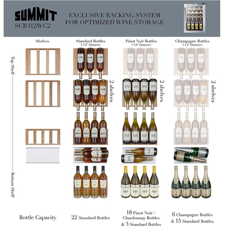 Summit SCR312LCSSWC2 Elegant Construction Wine Cellar