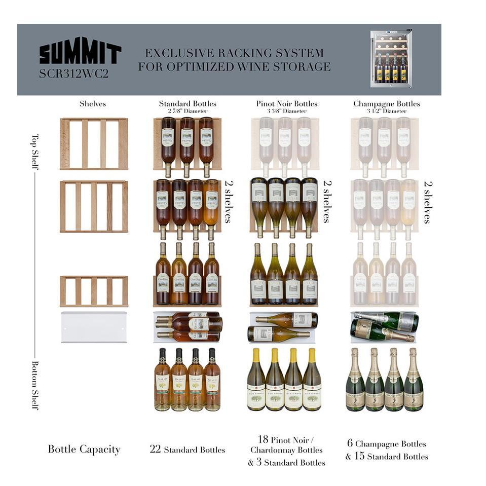 Summit SCR312LBICSSWC2 Elegant Construction Wine Cellar
