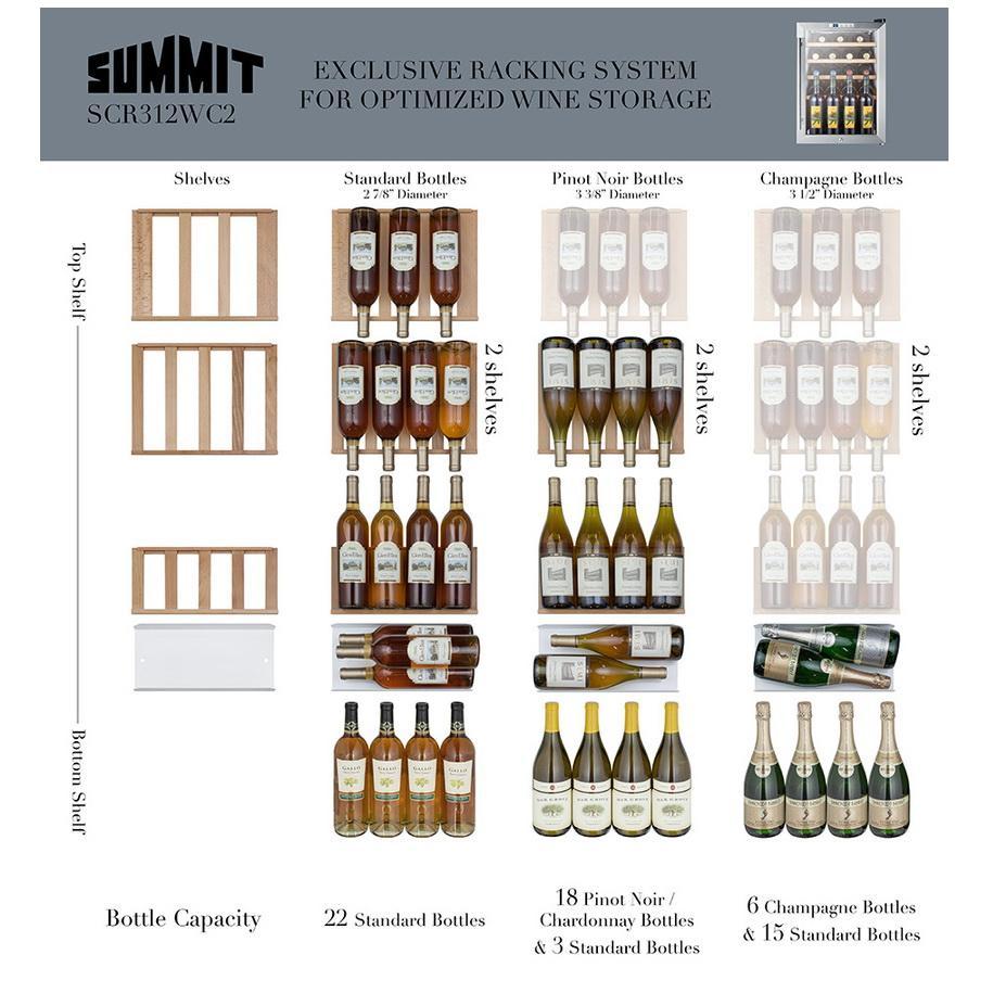 Summit SCR312LBIWC2 Flexible Design Wine Cellar