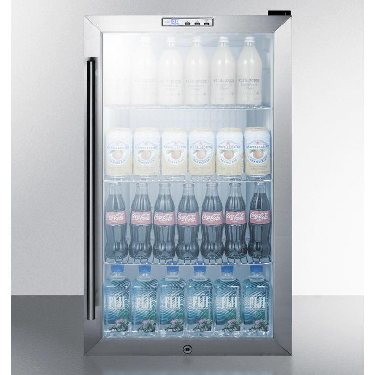 Summit SCR486LCSS Convenient Style and User-friendly Features Beverage Refrigerator