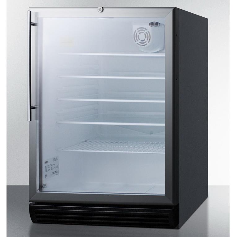 Summit SCR600BGLHVADA Conveniently Slim Footprint Beverage Refrigerator