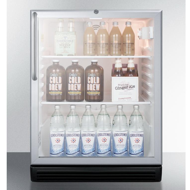 Summit SCR600BGLTBADA Slim Footprint Beverage Refrigerator