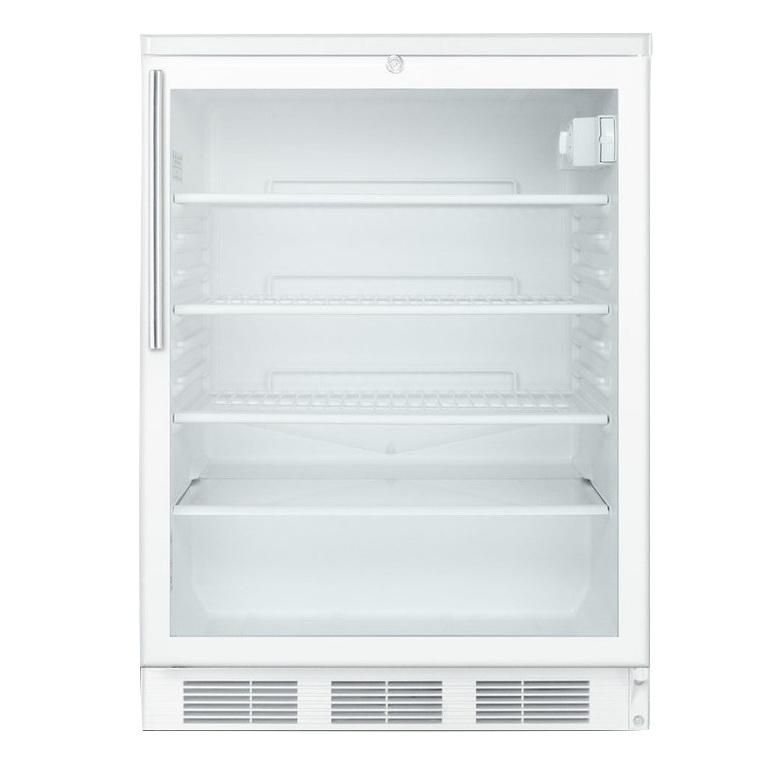 Summit SCR600LHV Adjustable Glass Shelves Beverage Refrigerator