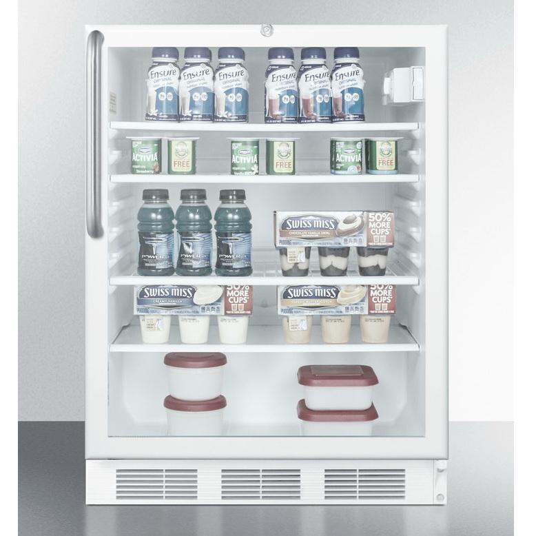 Summit SCR600LTBADA Conveniently Slim Footprint Beverage Refrigerator