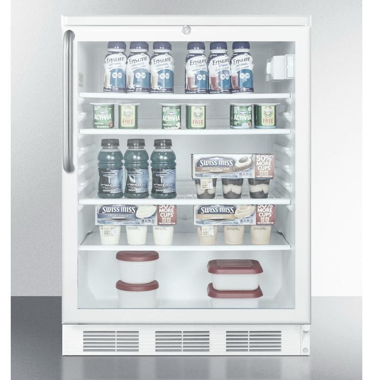 Summit SCR600LTB Adjustable Shelves Beverage Refrigerator