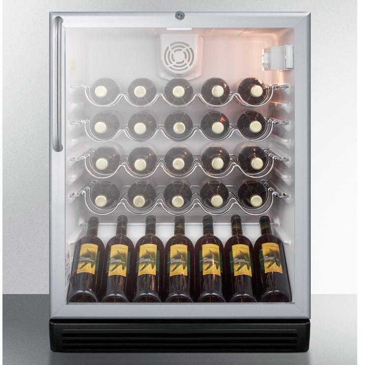 Summit SWC6GBLTBADA  Safe Storage with Elegant Display Wine Cellar