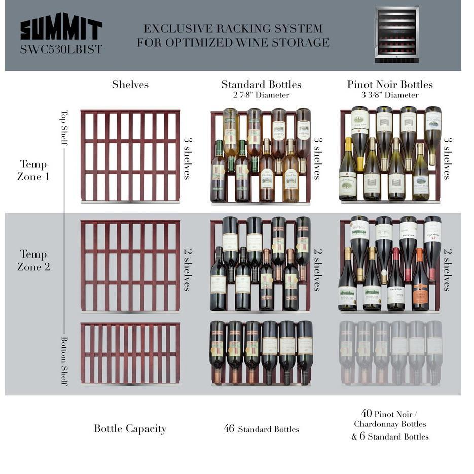 Summit SWC530BLBISTADA Flexible and Stunning Design Wine Cellar